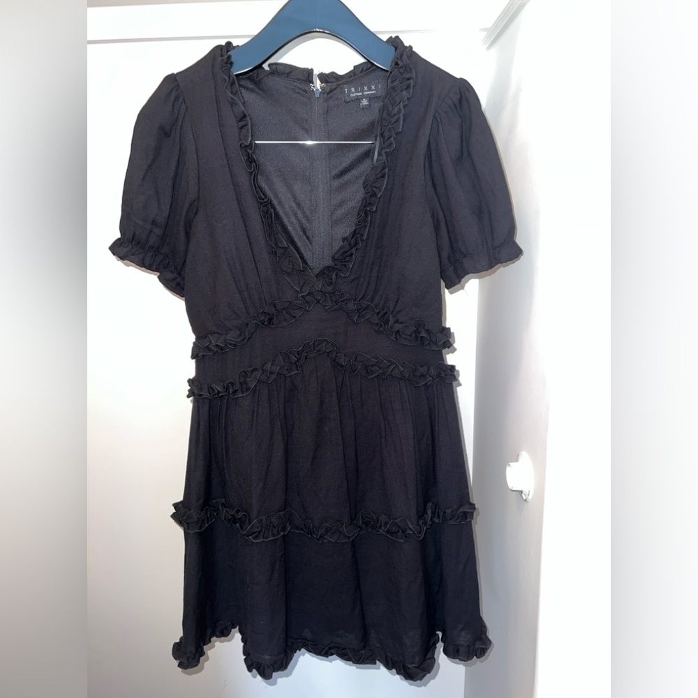 Trixxi Black Ruffled Dress